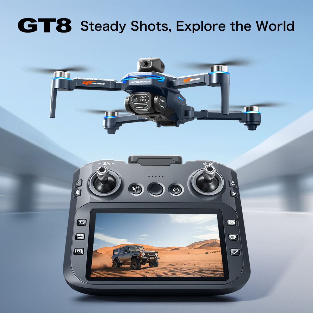 Drone Camera With Gimbal - Dron aéreo para evitar obstáculos GT8: